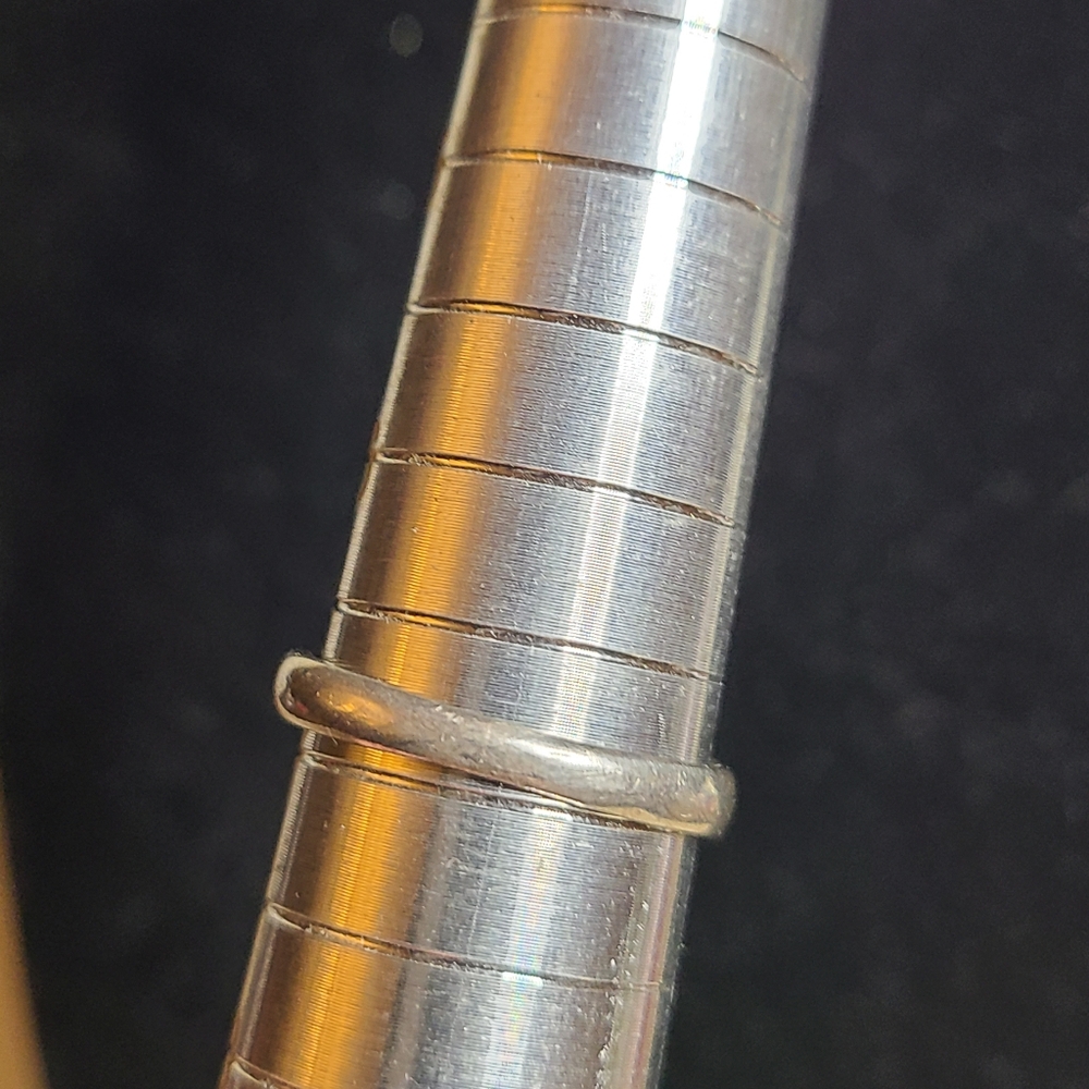 Amber Swirl Bezel Silver Ring - Picture 6 of 6